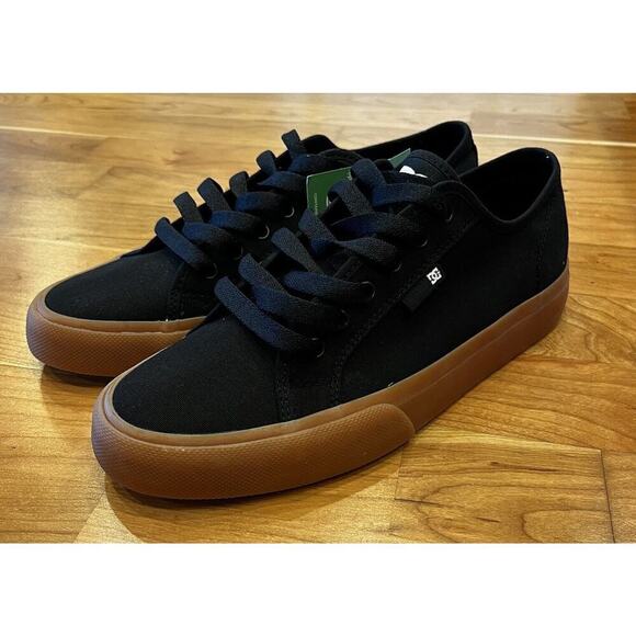 DC Manual Up Skater Shoes Size 8.5 Men’s Black Tan Lace - Picture 3 of 13